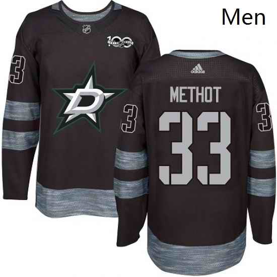 Mens Adidas Dallas Stars 33 Marc Methot Authentic Black 1917 2017 100th Anniversary NHL Jersey